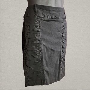 Grass Collection Y2K Vintish Black Ruched Stretch Pencil Skirt